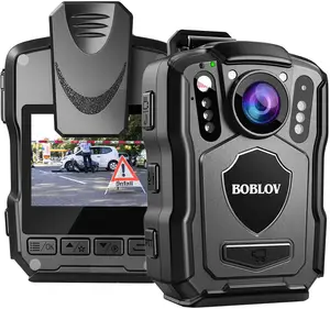 Boblov M5 64GB GPS 2K 1440P IP67 IR Night Vision 170 Angle Policy Security Law Enforcement Body Mounted Camera Body Worn Camera