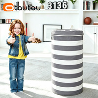 Housse de pouf de rangement pour jouets OTAUTAU DD192 en toile de coton épaisse, sans rembourrage inclus