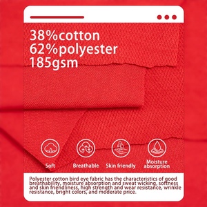 Tùy chỉnh 180gsmtc lưới dệt kim vải đồng bằng nhuộm Polyester/bông cho bé trai và bé gái áo sơ mi nhà máy tùy chỉnh - Product Image 2