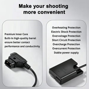 Batterie factice EN-EL14 EL14 EL14a avec D-tap pour appareils photo <span class=keywords><strong>Nikon</strong></span> <span class=keywords><strong>D5600</strong></span> P7700 P7100 D3400 D5500 D5300 D5200 D3200 D3300 D5100 D3100 - Product Image 3