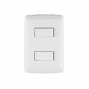 Scatola con 3 unità, piastra assemblata, 1 interruttore, 1 scala, bianco, linea italiana - Product Image 1