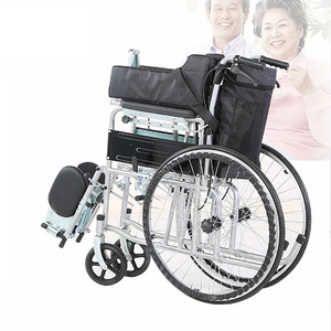 Fully Reclining Folding Wheelchair Carbon Steel Manual <b>Mobility</b> <b>Chair</b> For Elderly And Disabled People - Product Image 3