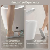 Ensemble WC intelligent avec bidet intégré, chauffage, commande vocale et télécommande, pour salle de bain moderne, OEM, avec couvercle de toilette et siphon en S