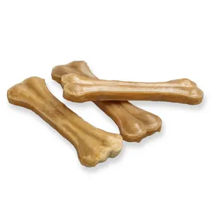 Rawhide natural-hueso prensado para masticar, hueso para perro, regalo para perro