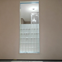 Bloc de verre creux à motif diamant transparent personnalisable, brique décorative standard pour cloison intérieure domestique