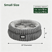 Meilleures ventes - Lit rond pour chien XL, confortable, antidérapant, en fausse fourrure, classique, moderne, écologique, de luxe, pour chats et chiens, à utiliser en intérieur