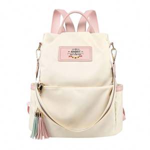 Mochila femenina versátil, ligera, duradera y resistente al agua, cómoda y con cierre de cremallera, ideal para viajes, escuela y uso diario. - Product Image 1