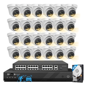 Sistema <span class=keywords><strong>de</strong></span> <span class=keywords><strong>Seguridad</strong></span> Empresarial 4COVR <span class=keywords><strong>de</strong></span> 24 Cámaras CCTV 4K <span class=keywords><strong>de</strong></span> 8MP y 32 Canales, 8TB, Visión Nocturna a Color, Audio Bidireccional, Detección Facial por IA - Product Image 1