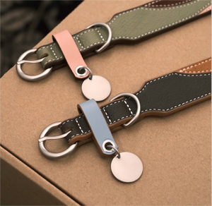 <span class=keywords><strong>Collar</strong></span> de Perro de Diseño Ecológico y de Lujo con Patrón Sólido, Cuero Genuino y Cierre de Hebilla Ajustable, Diseño Duradero - Product Image 4