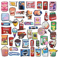 Breloques pour chaussures à thème snacks britanniques et australiens, accessoires de chaussures, décorations pour chaussures, vente en gros, pour cadeaux, très demandées