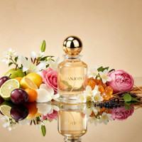 Flacon de parfum en verre à col serti de 30 ml, 50 ml, 100 ml, forme unique avec bouchon doré, argenté ou en bois, flacon de parfum vide avec boîte cadeau