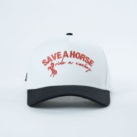 Premium katoenen stof Dobby Dot luipaardprint op maat geborduurde 5-delige baseballcap voor unisex volwassenen