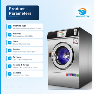 Lavadora-secadora <span class=keywords><strong>de</strong></span> carga frontal totalmente automática <span class=keywords><strong>de</strong></span> 33 kg, compacta, con ahorro <span class=keywords><strong>de</strong></span> agua, para hostales, con pago por código QR y operada con monedas. - Product Image 3