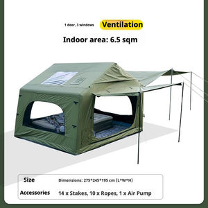 6.5 ㎡   <span class=keywords><strong>Tente</strong></span> de camping gonflable 4-6 personnes, installation rapide, <span class=keywords><strong>tente</strong></span> pneumatique avec véranda, imperméable, coupe-vent, <span class=keywords><strong>tente</strong></span> gonflable pour la randonnée et le camping - Product Image 5