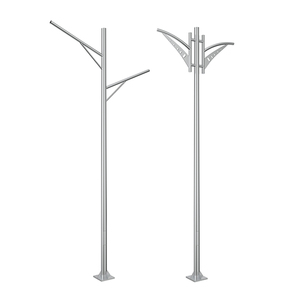 LECUSO Solar Waterproof Galvanized Steel Street Light <b>Pole</b> 3m-8m With 20+ Year Lifespan & 10-Year Warranty <b>for</b> Kenya Straight Po - Product Image 2