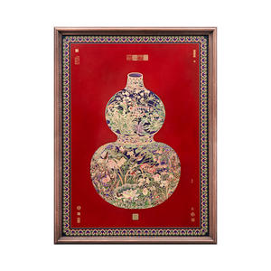 แจกันทรงน้ำเต้าทองเหลืองของเฉินหลิน งานศิลปะยุคหยวน งานจำลองคลาสสิก สไตล์ตะวันออก ของตกแต่งผนัง ขายตรงจากโรงงาน - Product Image 1