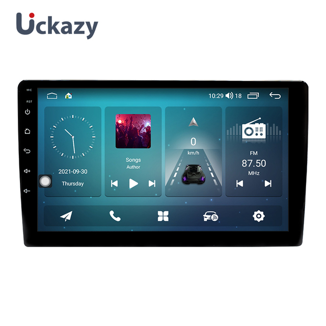 4+64GB 9" LCD Android 14 Car Stereo Head Unit with DSP GPS CD Player Amplifier OBD2 RGB for Universal Fitment & CarPlay