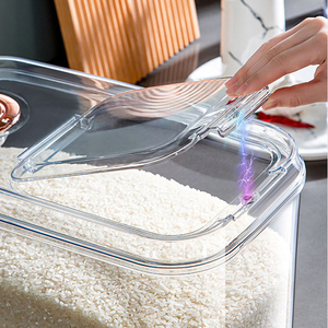 Nhà bếp lớn gạo hộp đựng thức ăn khô ngũ cốc thực phẩm lưu trữ container Thùng với đo Cup cho bột đường bột yến mạch cà phê đậu - Product Image 3