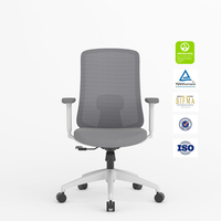 Chaise de bureau ergonomique pivotante en maille SITSTAR, dossier moyen, conforme aux normes ANSI/BIFMA X5.1-2017 et EN 1335, pour projets de conception de lieux de travail