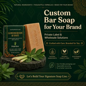 Jabón Facial y Corporal Artesanal de Hierba Limón y Salvia con Aceites Esenciales, Marca Privada Personalizada - Product Image 5