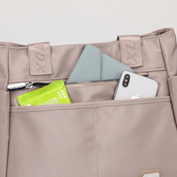 Sac fourre-tout en nylon personnalisé en gros, grande capacité, design simple et élégant, idéal pour les voyages et le shopping, fermeture éclair, pour femme