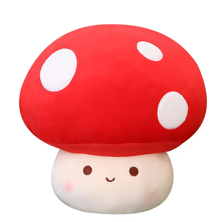 High quality custom cute little mushroom sleeping pillow plush toys for birthday gift