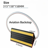 Cales de roue en caoutchouc moulé portables pour avions, légères, pour usage d'urgence et sur site, noires, 6 kg, 315x158x158 mm
