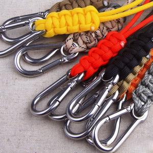 Correa de cámara artesanal de paracord con mosquetón de 20 cm, amarilla, herramienta de supervivencia para fotografía al aire libre - Product Image 4