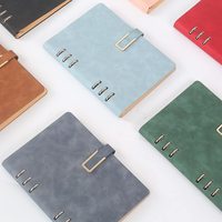 Agenda en cuir A4/A5/6 trous personnalisé écologique Carnet de notes gaufrage estampage logo rechargeable feuilles mobiles avec stylo