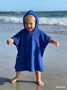 Wholesale Baby Kids Beach Hooded <strong>Towel</strong> <strong>Poncho</strong> 100% Cotton Solid Terry <strong>Towel</strong> for Boys and <strong>Girls</strong> Beach <strong>Poncho</strong> - Product Image 3