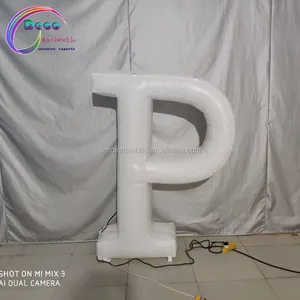 Şişme harfler ışık ile şişme aydınlatma up şişme LED alfabe parti dekorasyon için