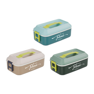 Jedemei Lunch <b>Box</b> Double Layer Stainless Steel Airtight Bento <b>Box</b> With Cutlery For Student Picnic - Product Image 5