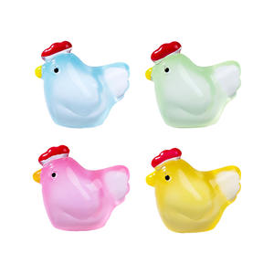 Figurine d'animal en résine peinte à la main et lumineuse pour la décoration de la maison, les fêtes ou les micro-paysages de maison de poupée - Product Image 1