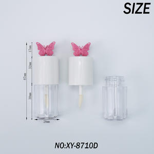 Xingying Novo 8710D <span class=keywords><strong>Gloss</strong></span> Labial de 6ml com Design de Borboleta, Embalagem Cosmética com Logotipo Personalizado, Formato de Cápsula Fofo - Product Image 2