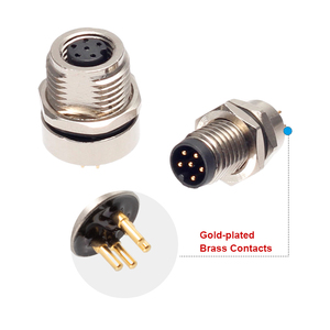 M8 PCB ổ cắm 3 4 5 6 8 cực thẳng phiên bản nam nữ M8 Bảng điều chỉnh gắn kết PCB Thông tư kết nối - Product Image 3