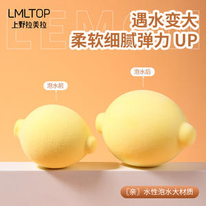 Éponge de maquillage LMLTOP Lemon, grande, hydrophile, avec étui de rangement en forme d'œuf pour application à l'eau A80277 - Product Image 2