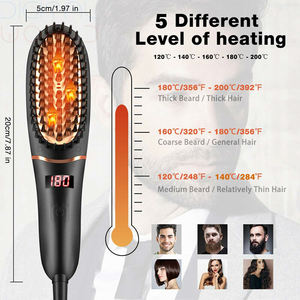 Fer à lisser électrique ironique pour hommes Peigne Sokany <span class=keywords><strong>Brosse</strong></span> Lady Joyeux Sèche-cheveux Souffleur de cheveux Lisseur Salon Styler - Product Image 5