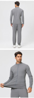 Conjunto Deportivo de Secado Rápido para Hombre, Ligero, Transpirable, con Cierre Completo, Ropa Deportiva para Gimnasio, Fitness, Entrenamiento, Conjunto de 2 Piezas