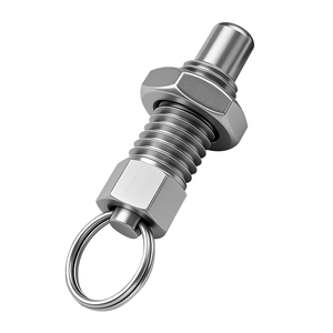 Reset type with pull <b>ring</b> stainless steel knob plunger 45# carbon steel galvanized surface with hexagon nut 24 hours delivery - Product Image 5