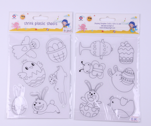 <strong>Shrinky</strong> <strong>Dink</strong> DIY Craft Cartoon Paper Sheets Heat Shrink Plastic Sheet Art Glass Shiny Cuts - Product Image 2