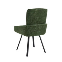 Chaise de salle à manger standard d'exportation, rembourrée en tissu, avec accoudoirs, structure robuste pour commandes en gros