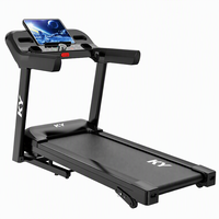 Tapis roulant électrique pliable compact, moteur 2,0 CV, vitesse préréglée de 1 à 12 km/h, application intelligente Bluetooth, appareil de fitness pour la maison