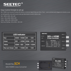 ตัวแปลงสัญญาณ SEETEC SCH Professional SDI เป็น <span class=keywords><strong>HDMI</strong></span> แบบสองทิศทาง สำหรับการออกอากาศและสตรีมสด รองรับ OEM/ODM จากโรงงานโดยตรง พร้อมบริการติดโลโก้ - Product Image 4