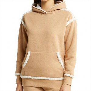 Sweat-shirts à capuche pour femmes, automne/hiver, 100% coton respirant avec poche, vente en gros - Product Image 1