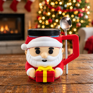 Soporte y Portavasos Navideño de Papá Noel Impreso en 3D PLA para Helados, Decoración de Mesa Festiva Transfronteriza - Product Image 4