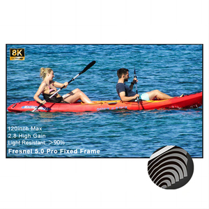 Top Fresnel 5.0 Pro Alr Màn Hình Chiếu 120Inch Khung Cố Định Ánh Sáng Môi Trường Xung Quanh Từ Chối Tốt Nhất Cho Bình Thường Máy Chiếu <span class=keywords><strong>4K</strong></span> HD 1Cm Bezel - Product Image 1