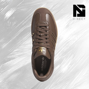Baskets de skateboard pour femme Earth Strata Gold Metallic en cuir marron, à lacets, bout rond, pour l'été - Product Image 4