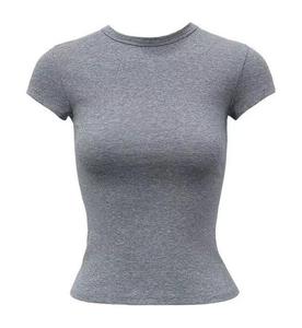 92% Cotton 8% Spandex <b>Women's</b> Summer 230GSM Slim Fit Custom Logo American Spicy Girl Short Sleeve T-Shirt <b>Tops</b> - Product Image 4