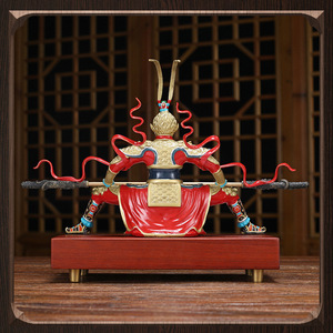 Figura de bronce del gran sabio Zhitian, guardián del dinero de la suerte, Bodhisattva mono de cobre, Sun Wukong - Product Image 4