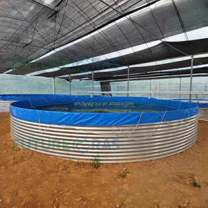 大型商業用PVC防水魚農場タンクフルセット亜鉛メッキシート魚繁殖池魚農場 - Product Image 4